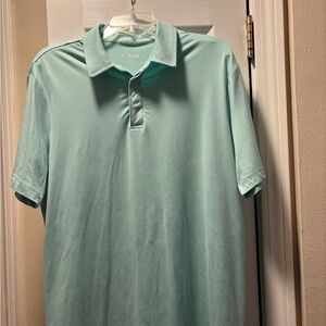 Men's Aqua Polo Shirt by D. Algo